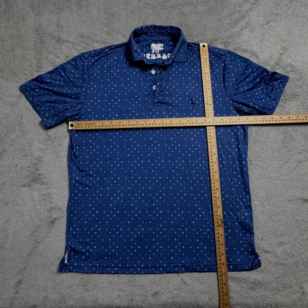 Tailor Byrd Men's Billiard Print Golf Polo Shirt Moisture Wicking Size Medium‎